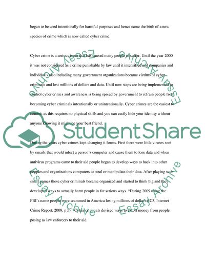 Trends in Cybercrime IT Essay