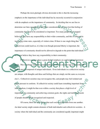 Individualism and Collectivism