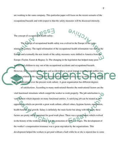 Enhancing Occupational Health and Safety