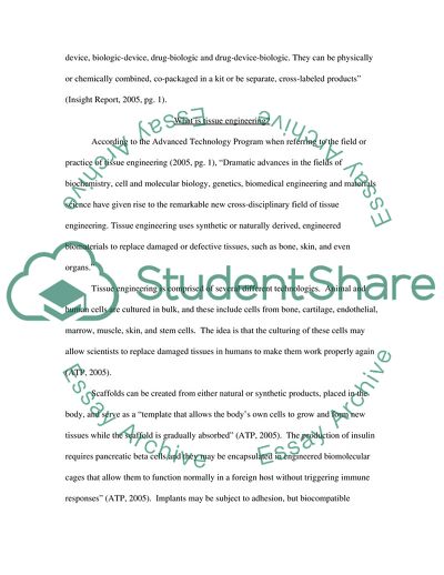 Combination Products and Tissue Engineering