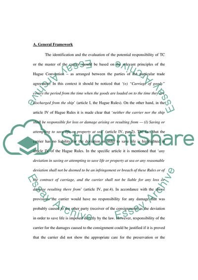 Law of International Carriage by Sea