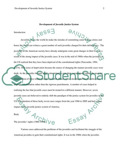 Evolution of the Rights of Juveniles