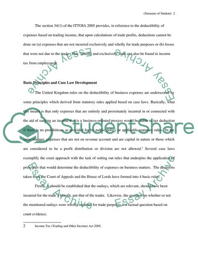 The difference between the rules governing deductibility of expenses under ITTOIA
