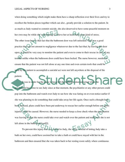 Homework 3B Legal Aspects of nursing