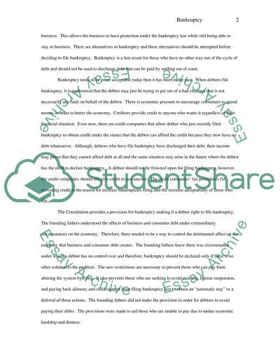 Bankruptcy: A Legal Way Out