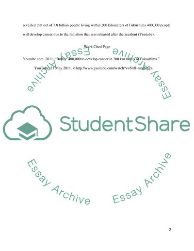 Fukushima Nuclear Plant Explosion Effects