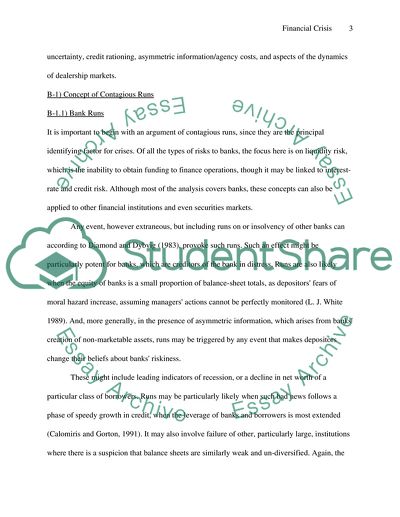 Potential and Possible Consequences of Systemic Financial Crisis