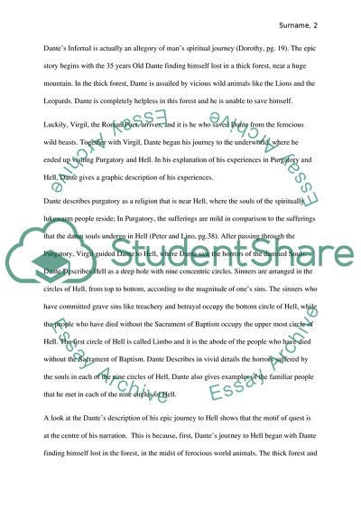 Dantes Inferno, and the Sir Gawain and the Green Knight -Similarities and Differences