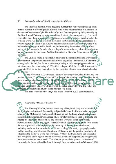 Milestones in the History of Mathematics