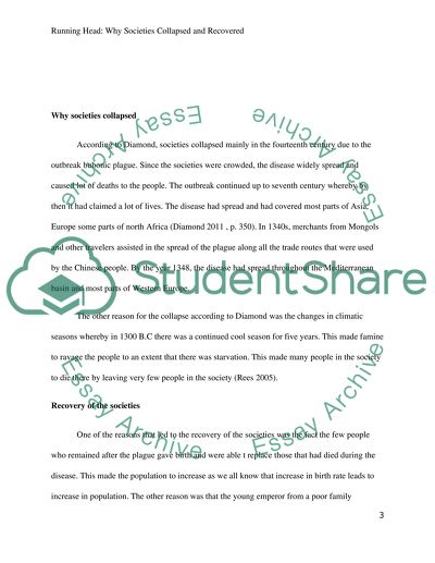 The Societies Collapsed and Recovered