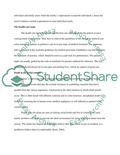 Palliative Care: Reflective Media of Laurie Strike