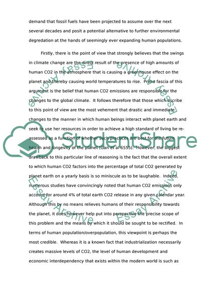 Population Growth and Its Effect on Global Warming