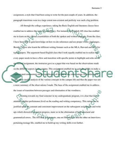 Contribution toward ENG 105