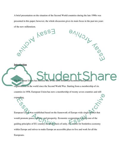 Development within the European Union of the Second World Countries