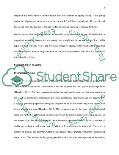 How Ageing Affects Individuals and the Society as a Whole