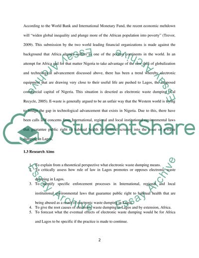 Essay on e waste