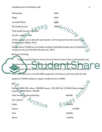 Australian Taxation Law