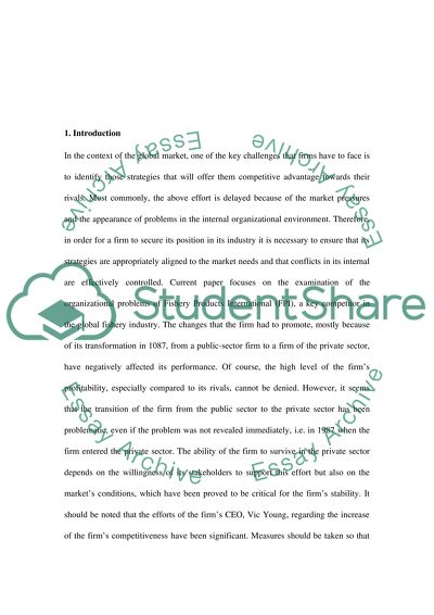 Organizational Problems of Fishery Products International