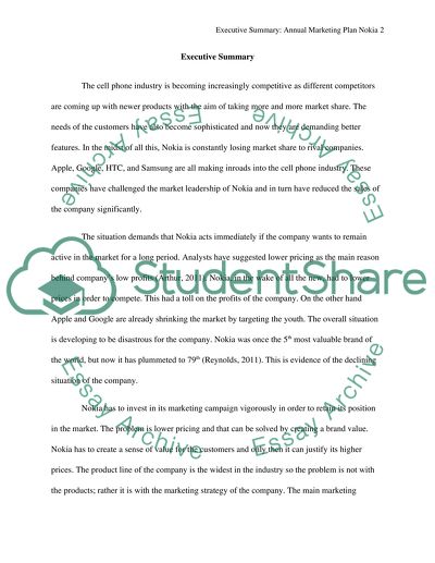 Annual Marketing Plan Nokia