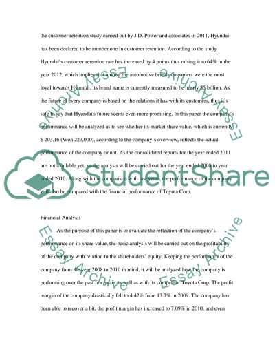 Analysis of Hyundai Motor Company