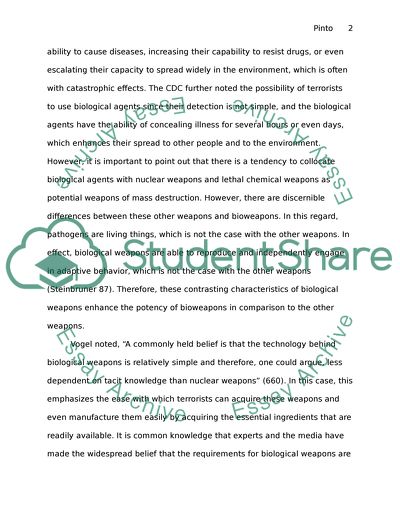 Bioterrorism: Biological Warfare