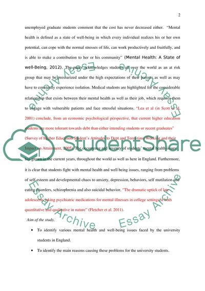 literature review about mental health of students