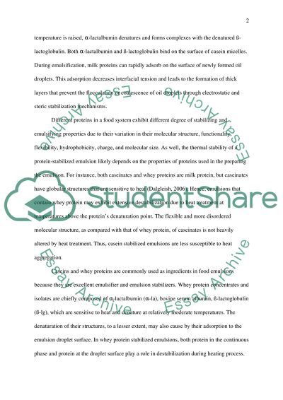 Emulsifying and Emulsion Stabilizing Role of Proteins