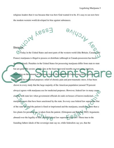 Legalizing Marijuana