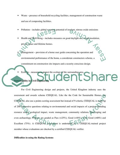 Methodologies used for determining the sustainability of residential and commericial properties