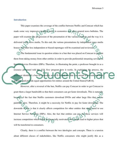 The Conflict between Netflix and Comcast