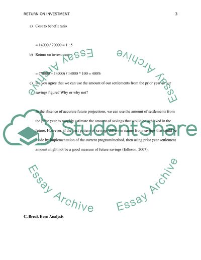 Return on Investment