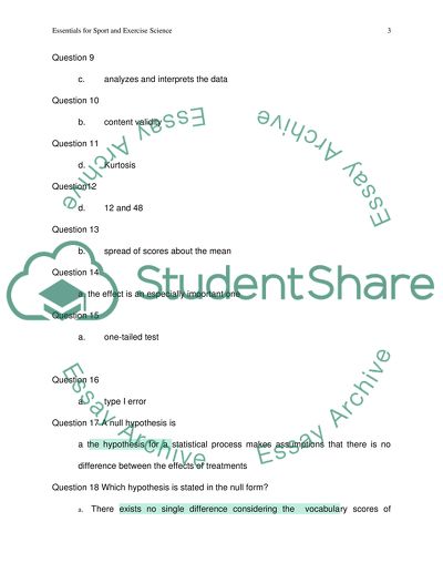 exercise science essay