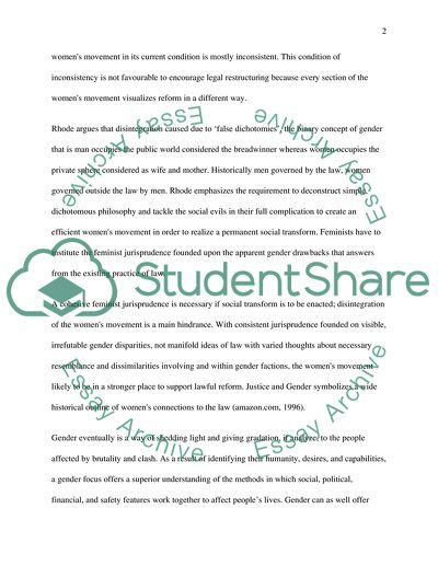 The Gradual Development of the Body of Law: the Gender Aspect