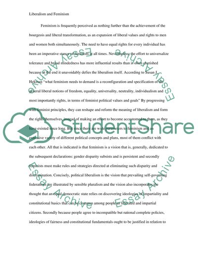 The Relationship between Liberalism and Feminism