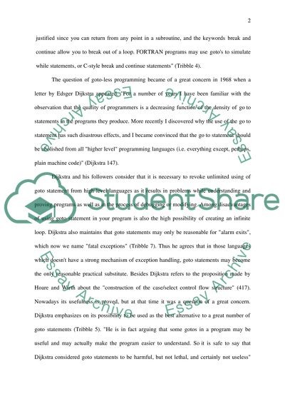 GoTo Statement and GoTo-Less Programming