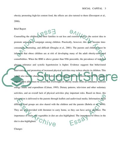 Reducing Obesity and Improving Diet and Nutrition