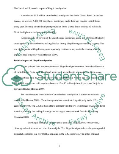 The Social and Economic Impact of Illegal Immigration