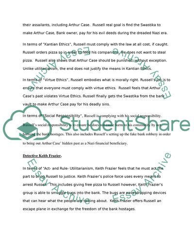 Love Ethical Standards in the film The Inside Man