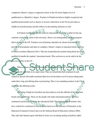 The Finish Education System