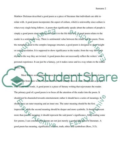 Poems and their Significance