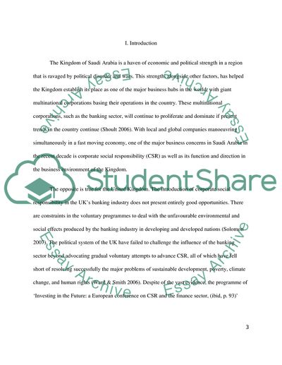Corporate Social Responsibility Performance of Saudi Arabia and the UK