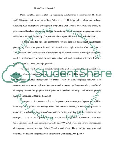 Evaluation of a Leading Edge Management Development Programme