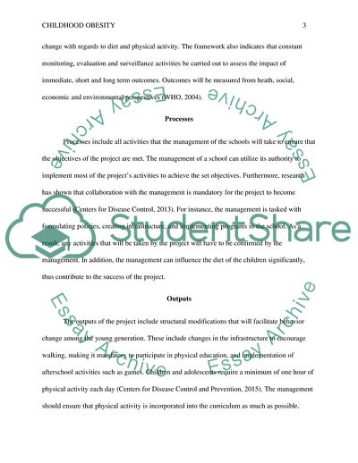 Global Strategy on Diet, Physical Activity and Health