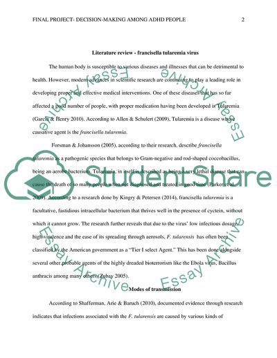 Decision-Making among ADHD People