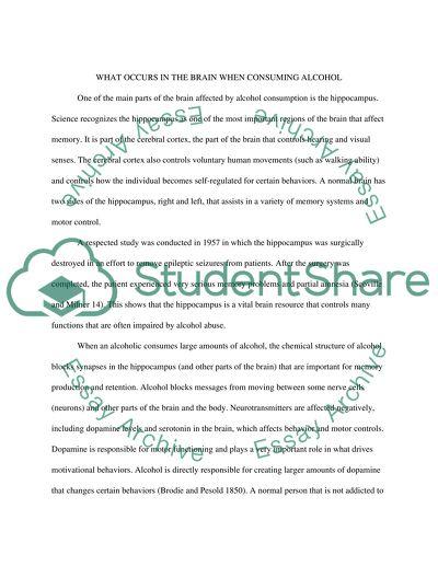 Alcoholism and Its Effects on Behavior and Memory