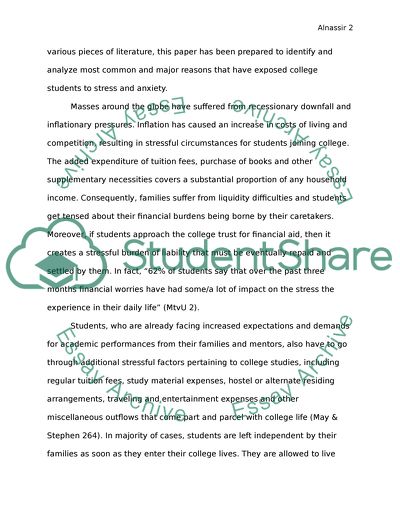 Stress Implications for College Students