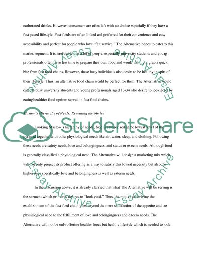 Consumer Behaviour of The Alternative Company