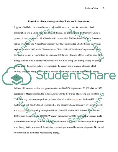 Importance of China And India On Projections of Future Energy Needs