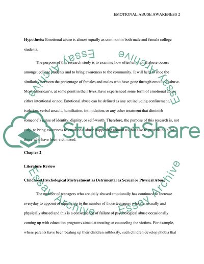 Emotional Abuse Awareness