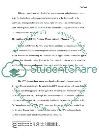 The Decision in Pratt And Morgan Focusing on Its Key Legal and Organisational Implications